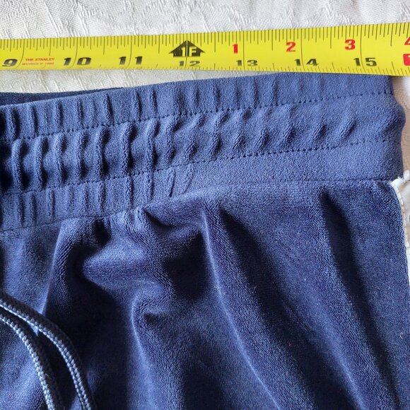 Vintage Navy Blue FILA Velour Tracksuit, Hooded Jacket and Pants Set, M/S - Picture 11 of 13